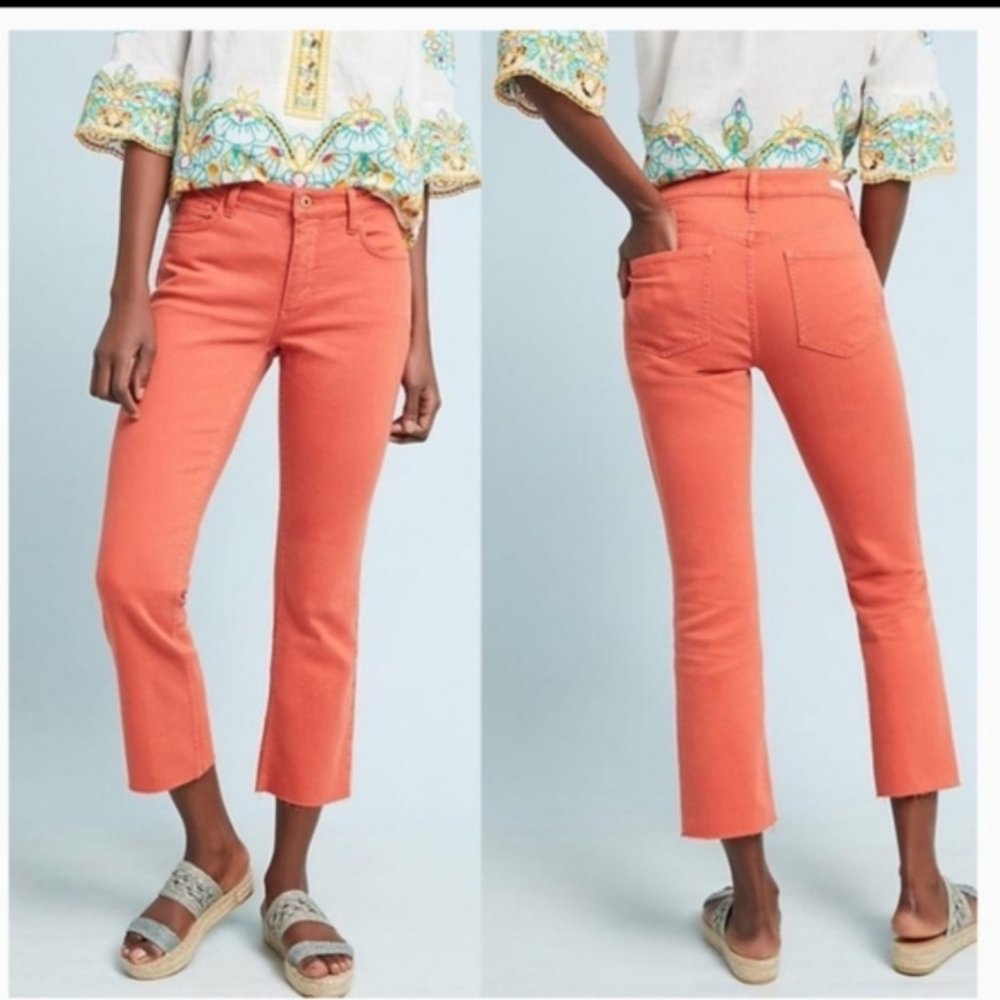 Anthropologie Pilcro High Rise boot cut crop jeans